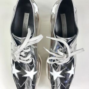 Stella McCartney Metallic Elyse Stars Derbys